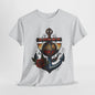 Nautical Anchor Globe Art T-Shirt, Vintage Nautical Anchor Graphic Tee, Tattoo Style Anchor and Rose Tee.