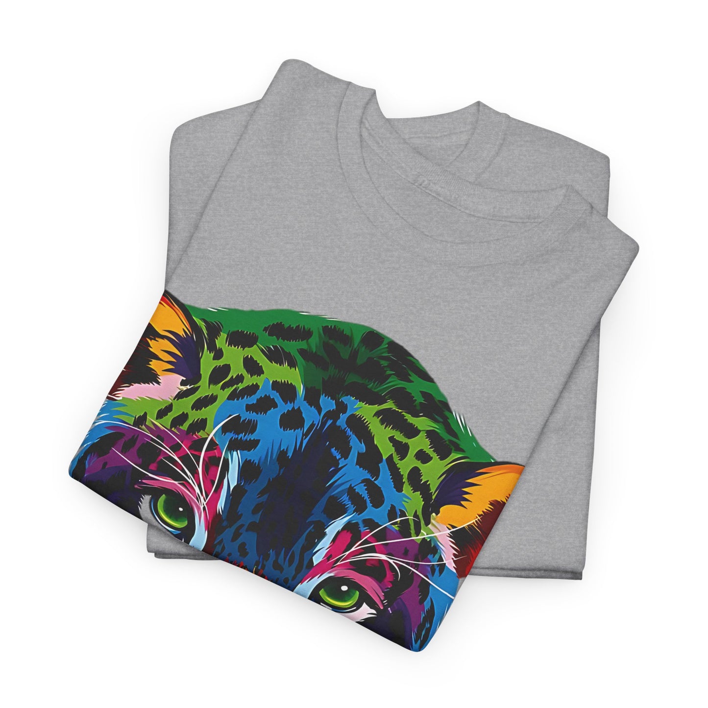 Vibrant Lion: Unisex Graphic Cotton Tee, Rainbow Roar Colorful Lion Cotton T-Shirt,Electric Jungle Colorful Lion Cotton Tee.