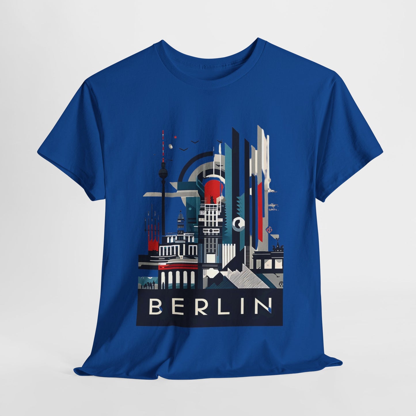 Berlin Cityscape Art Tee - Embrace Urban Elegance" "Explore Berlin's Iconic Landmarks with Our Graphic Tee Modern Berlin Skyline T-Shirt