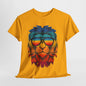 Graphic Tee: Lion Vibes,Photo Tee Kingly Confidence,Animal Print Lion Edition, Statement Tee The Wild One,Crewneck Tee Lion King