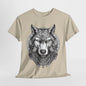 Galaxy Wolf: Howling at the Moon T-Shirt, Space Howler. Wolf in the Cosmos T-Shirt. Lone Wolf of the Stars Galactic Howl T-Shirt