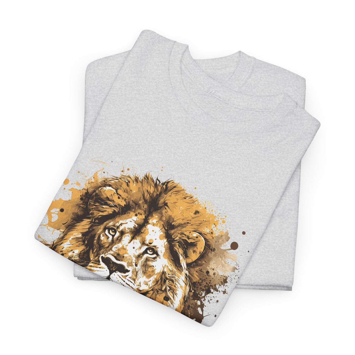 Majestic Lion: Unisex Heavy Cotton Tee,Wild and Free Lion Unisex Cotton Tee,Fierce and Fearless Lion Unisex T-Shirt.