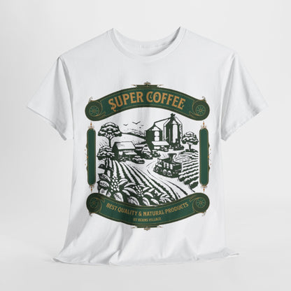 Super Coffee Farm Tee - Best Quality Natural Products, Vintage Coffee Farm - Super Coffee Beans Village, Organic Coffee Farm T-Shirt.