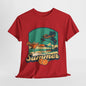 Beach Bliss: Palm Tree Hammock T-Shirt,Island Relaxation Hammock Chill T-Shirt,Swinging in Paradise Beach Hammock Tee.