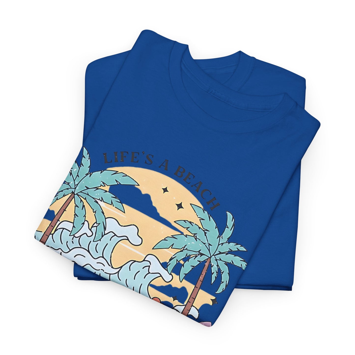 Graphic Surf T-Shirt - Life's a Beach, Enjoy the Waves, Beach Vibes Graphic Tee  Enjoy the Waves, Retro Surf Style T-Shirt - Life's a Beach.