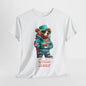 Hip Hop Hustle Bear T-Shirt, Cool Bear in Streetwear Graphic Tee, Urban Hustler Bear Swag T-Shirt, Stylish Bear with Attitude Tee.