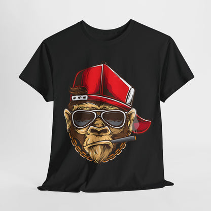 Hip Hop Ape Style T-Shirt, Cool Monkey Swag Graphic Tee, Funky Monkey Hipster Tee, Gangsta Monkey Chill Shirt, Urban Ape Swag Graphic Tee.