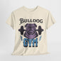 Bulldog Gym: Strong and Steady Fitness Tee, Pumped Bulldog, Gym Workout Graphic T-Shirt, Bulldog Strength.Fitness Motivation Tee