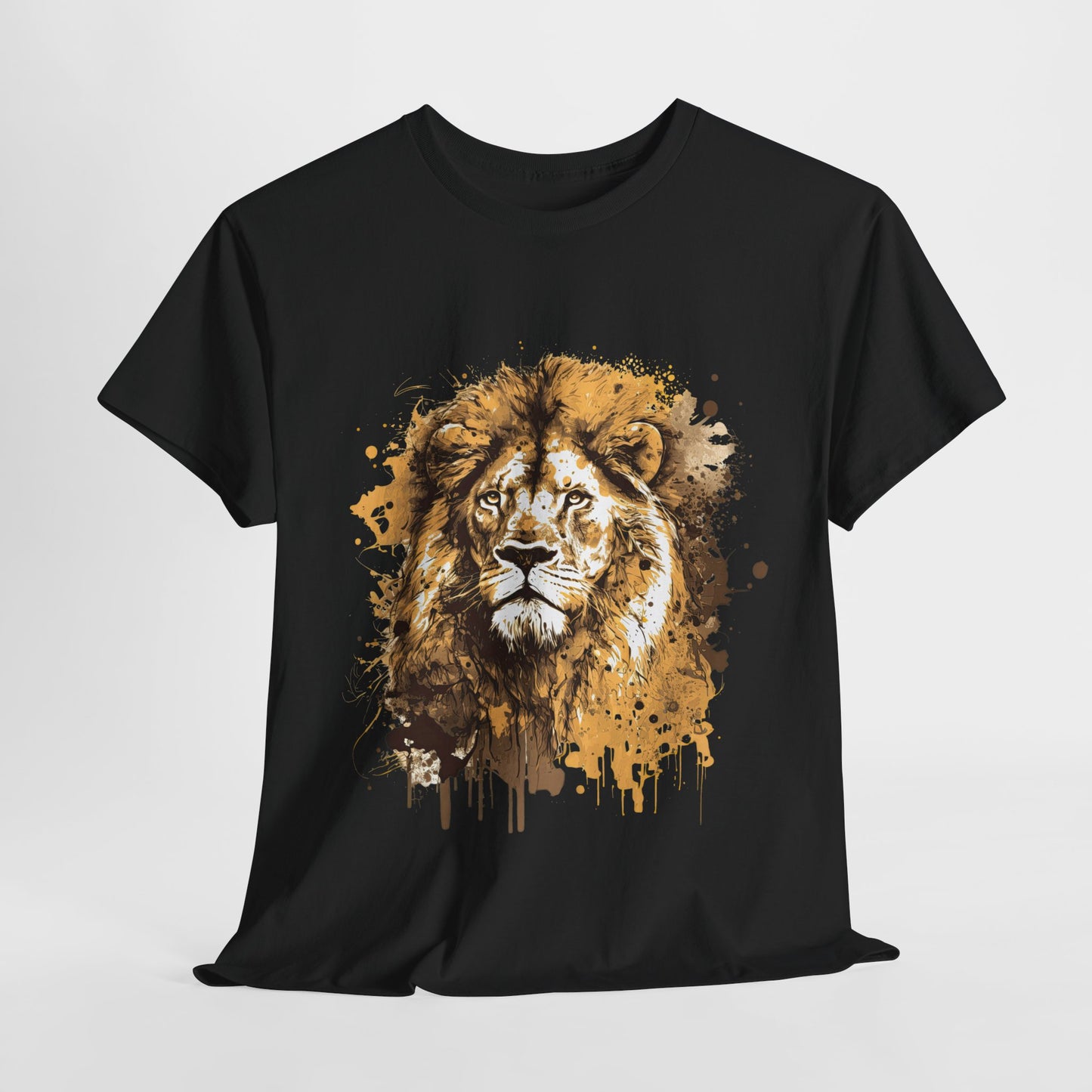 Majestic Lion: Unisex Heavy Cotton Tee,Wild and Free Lion Unisex Cotton Tee,Fierce and Fearless Lion Unisex T-Shirt.