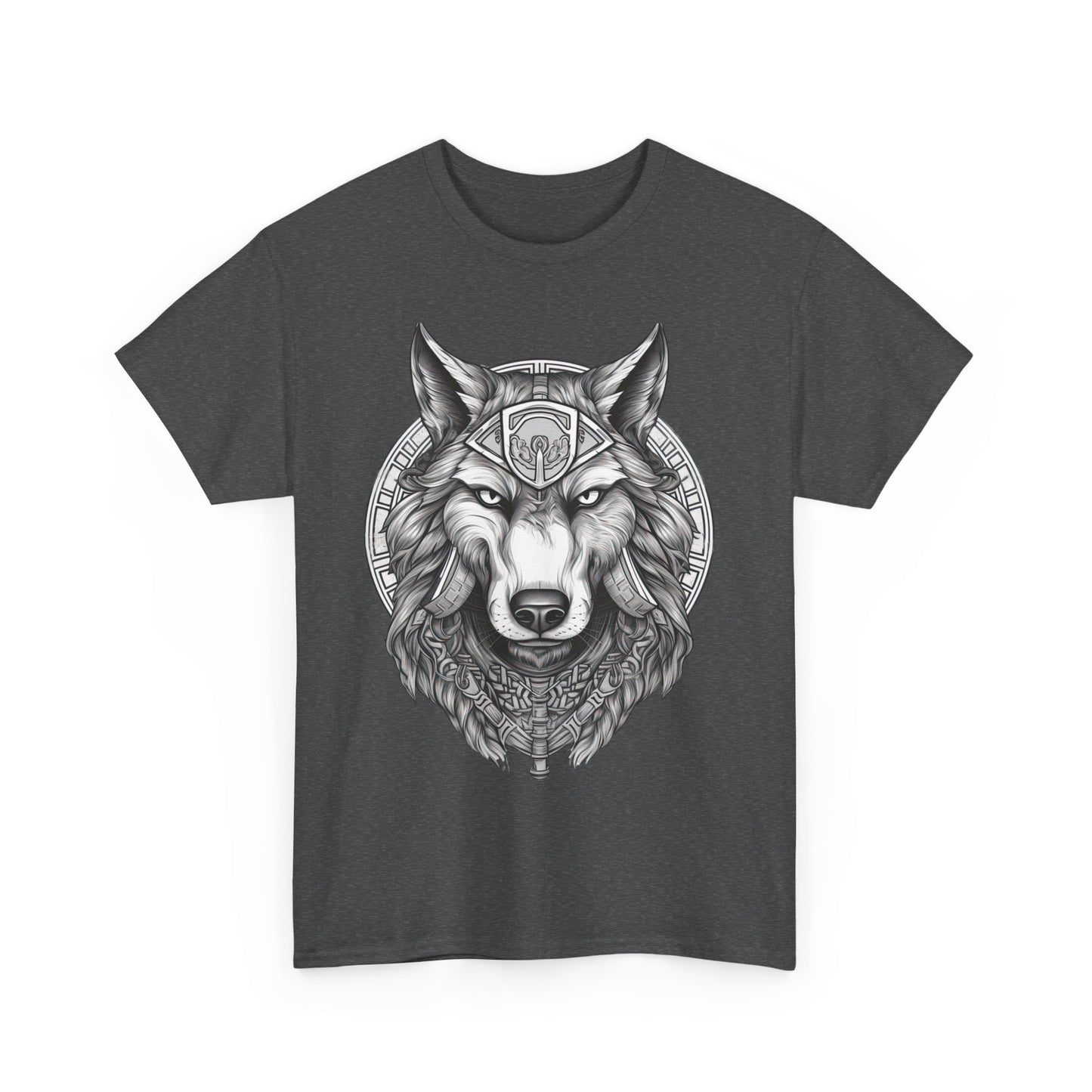 Galaxy Wolf: Howling at the Moon T-Shirt, Space Howler. Wolf in the Cosmos T-Shirt. Lone Wolf of the Stars Galactic Howl T-Shirt