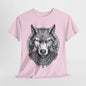 Galaxy Wolf: Howling at the Moon T-Shirt, Space Howler. Wolf in the Cosmos T-Shirt. Lone Wolf of the Stars Galactic Howl T-Shirt