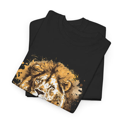 Majestic Lion: Unisex Heavy Cotton Tee,Wild and Free Lion Unisex Cotton Tee,Fierce and Fearless Lion Unisex T-Shirt.