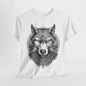 Galaxy Wolf: Howling at the Moon T-Shirt, Space Howler. Wolf in the Cosmos T-Shirt. Lone Wolf of the Stars Galactic Howl T-Shirt