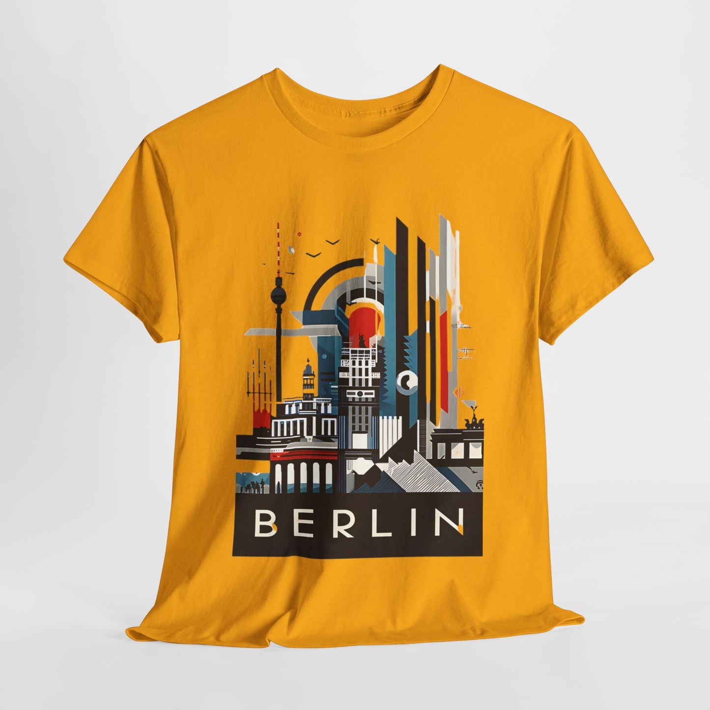 Berlin Cityscape Art Tee - Embrace Urban Elegance" "Explore Berlin's Iconic Landmarks with Our Graphic Tee Modern Berlin Skyline T-Shirt