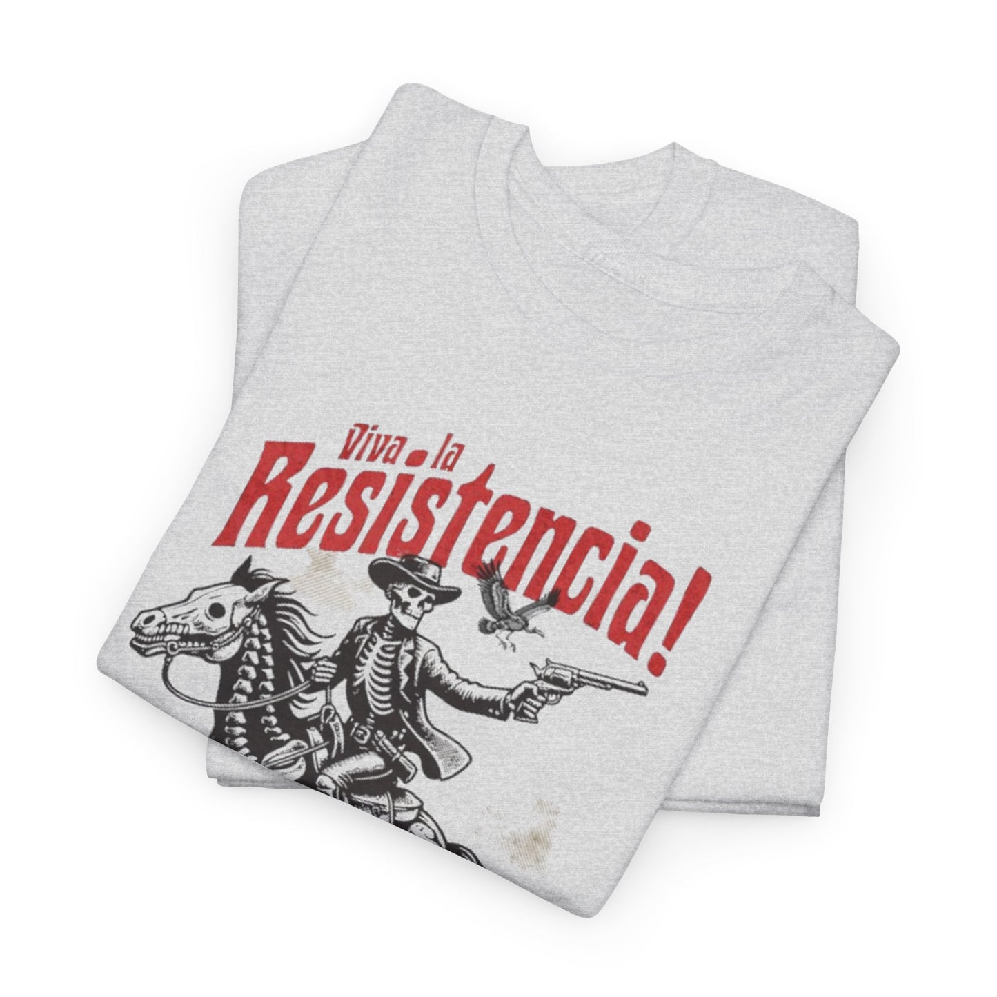 Viva la Resistencia T-Shirt - Revolutionary Rider Design, Resistencia Rebel Graphic Tee - Viva la Resistencia, Revolutionary Spirit T-Shirt.