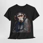 Realistic Chimpanzee Art T-Shirt, Chimpanzee Portrait Graphic Tee, Chimpanzee Illustration T-Shirt.