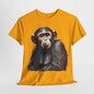 Realistic Chimpanzee Art T-Shirt, Chimpanzee Portrait Graphic Tee, Chimpanzee Illustration T-Shirt.