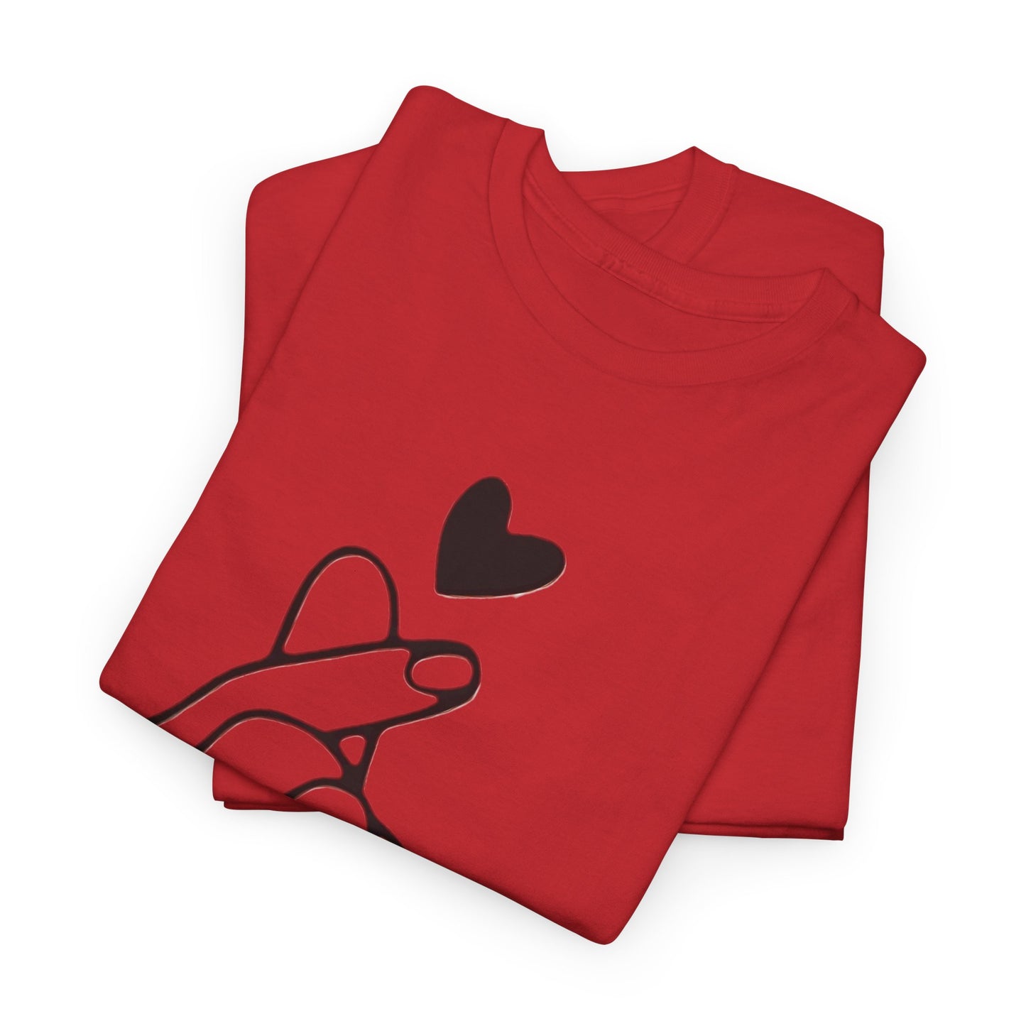 Hand Heart Love T-Shirt,Sending Love: Hand Heart Gesture Tee,Love Sign Language Tee .