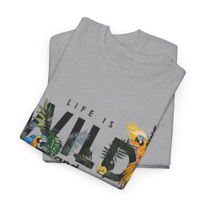 Life is Wild and Free: Tropical Parrot Tee,Jungle Vibes Parrot Paradise T-Shirt,Squawk Like No One's Watching Parrot T-Shirt