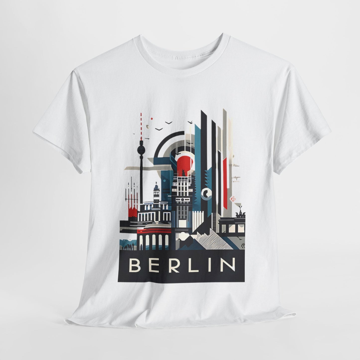 Berlin Cityscape Art Tee - Embrace Urban Elegance" "Explore Berlin's Iconic Landmarks with Our Graphic Tee Modern Berlin Skyline T-Shirt