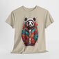 Cool Panda in Colorful Jacket T-Shirt, Trendy Panda Urban Style T-Shirt, Street wear Panda in Vibrant Hoodie Tee.