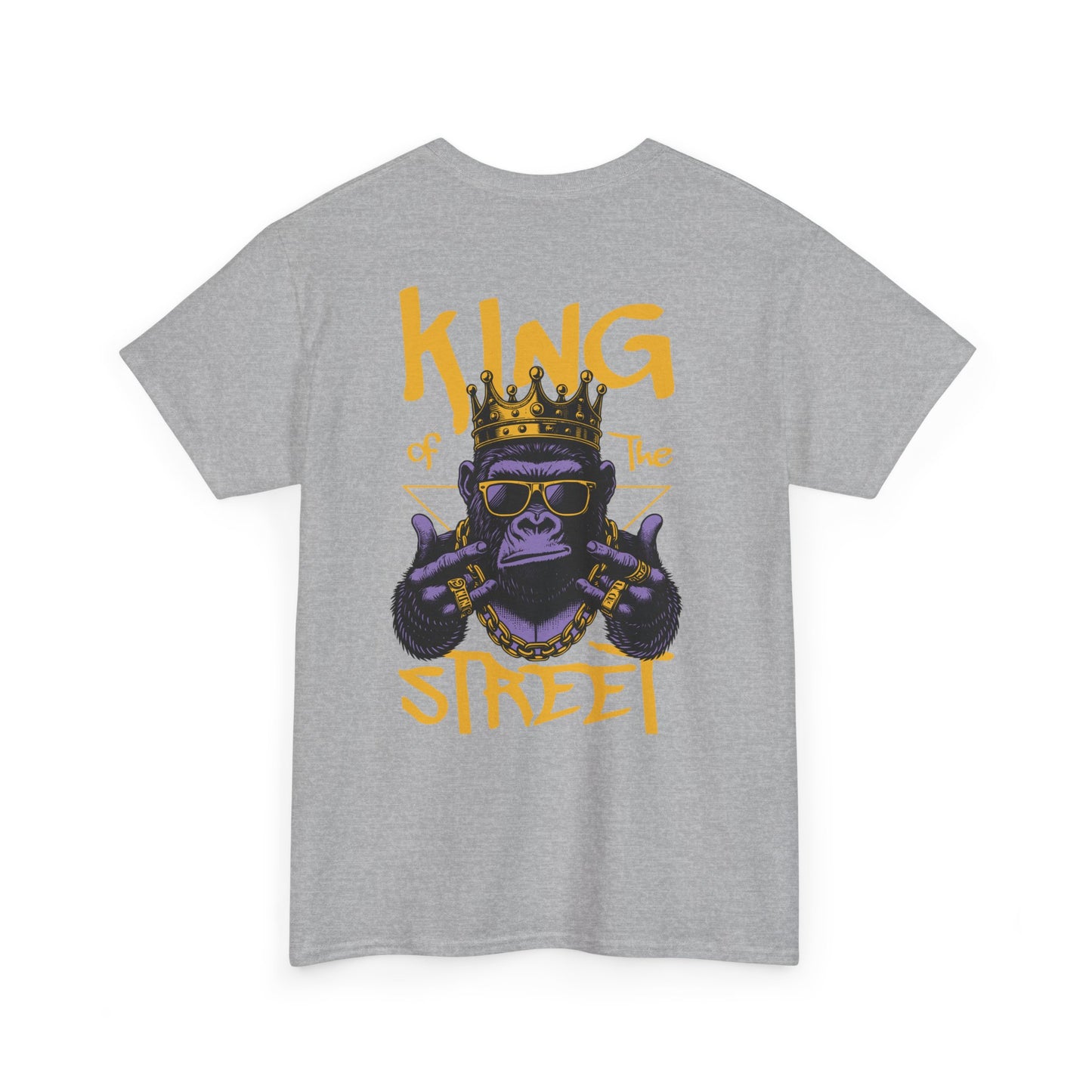 Jungle Royalty . King of the Concrete Jungle, Crowned Gorilla Tee, Silverback Sovereign Regal Gorilla T-Shirt