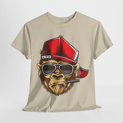 Hip Hop Ape Style T-Shirt, Cool Monkey Swag Graphic Tee, Funky Monkey Hipster Tee, Gangsta Monkey Chill Shirt, Urban Ape Swag Graphic Tee.