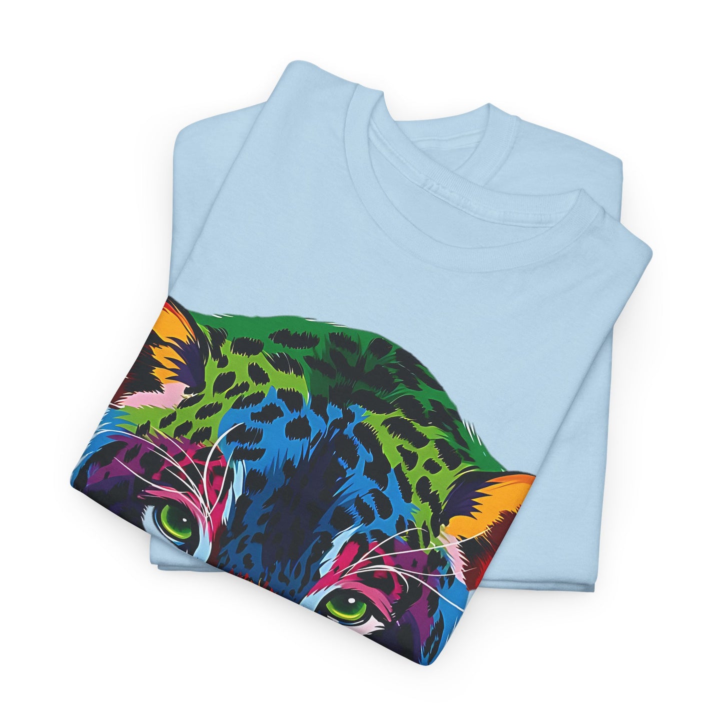 Vibrant Lion: Unisex Graphic Cotton Tee, Rainbow Roar Colorful Lion Cotton T-Shirt,Electric Jungle Colorful Lion Cotton Tee.