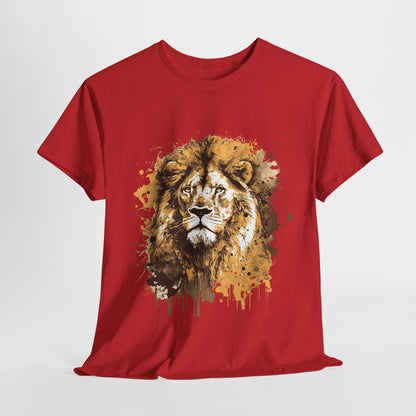 Majestic Lion: Unisex Heavy Cotton Tee,Wild and Free Lion Unisex Cotton Tee,Fierce and Fearless Lion Unisex T-Shirt.