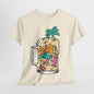 Beach Brew Bliss Tee, Tropical Paradise Mug T-Shirt, Sunset Surf and Suds Tee, Island Getaway Graphic Tee.