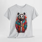 Cool Panda in Colorful Jacket T-Shirt, Trendy Panda Urban Style T-Shirt, Street wear Panda in Vibrant Hoodie Tee.