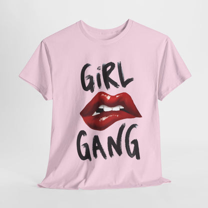 Girl Gang Lips Graphic T-Shirt,Fierce Girl Gang Tee,Bold Girl Gang Lip Print T-Shirt, Empowered Girl Gang Shirt, Sassy Girl Gang Graphic Tee