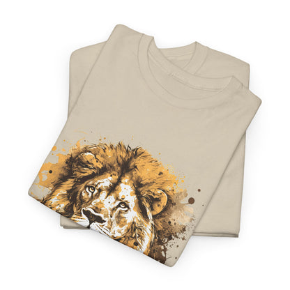 Majestic Lion: Unisex Heavy Cotton Tee,Wild and Free Lion Unisex Cotton Tee,Fierce and Fearless Lion Unisex T-Shirt.