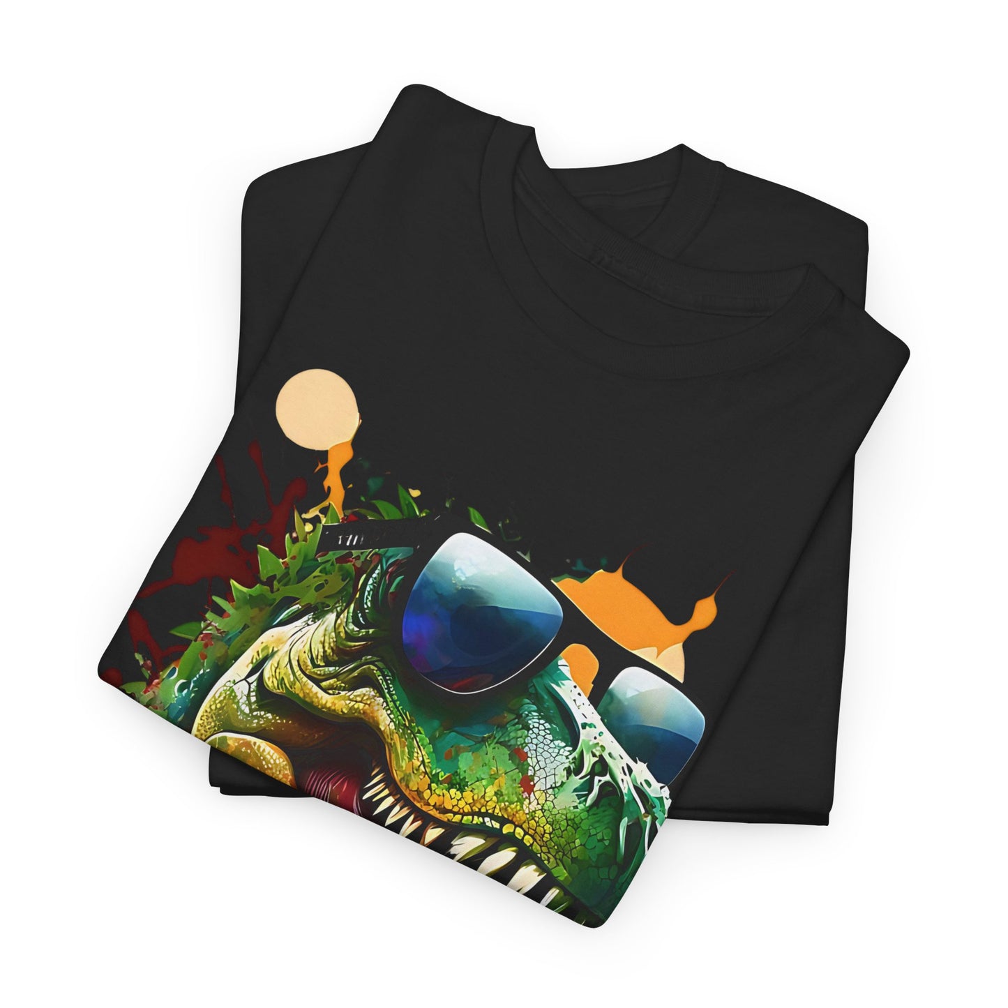 Jurassic Cool Dino Graphic Shirt, Cool T-Rex Sunglasses Graphic Tee, Hipster Dinosaur Art T-Shirt, Trendy T-Rex in Shades Tee.