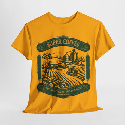 Super Coffee Farm Tee - Best Quality Natural Products, Vintage Coffee Farm - Super Coffee Beans Village, Organic Coffee Farm T-Shirt.