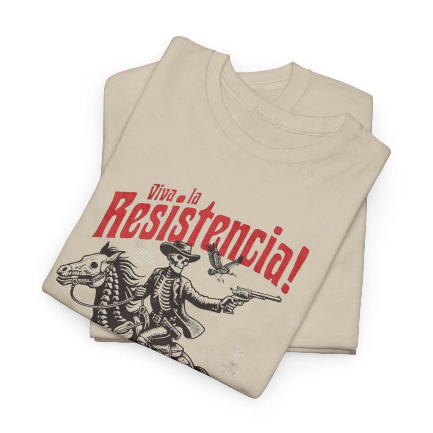 Viva la Resistencia T-Shirt - Revolutionary Rider Design, Resistencia Rebel Graphic Tee - Viva la Resistencia, Revolutionary Spirit T-Shirt.