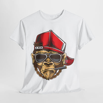 Hip Hop Ape Style T-Shirt, Cool Monkey Swag Graphic Tee, Funky Monkey Hipster Tee, Gangsta Monkey Chill Shirt, Urban Ape Swag Graphic Tee.