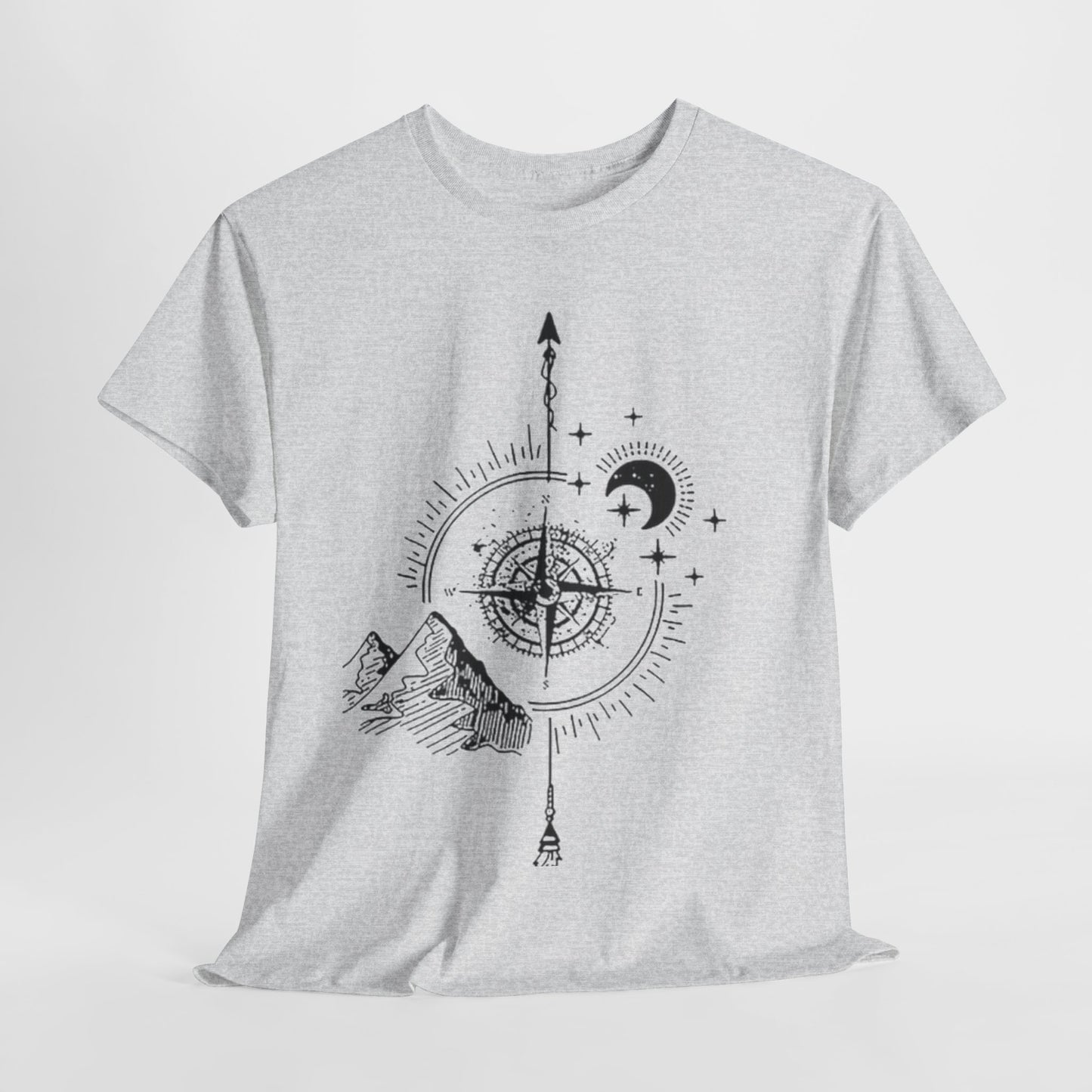 Adventure Awaits: World Traveler Compass,T-Shirt, Find Your Way, Vintage World Traveler Tee.