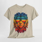 Graphic Tee: Lion Vibes,Photo Tee Kingly Confidence,Animal Print Lion Edition, Statement Tee The Wild One,Crewneck Tee Lion King