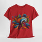 Colorful Swirl Art T-Shirt - Vibrant Abstract Design Tee, Rainbow Flourish Tee - Bold Abstract Graphic T-Shirt, Bright Abstract Swirls Shirt