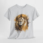 Majestic Lion: Unisex Heavy Cotton Tee,Wild and Free Lion Unisex Cotton Tee,Fierce and Fearless Lion Unisex T-Shirt.