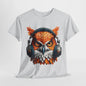 Cool DJ Owl Headphones Graphic Tee, Music Lover Owl with Headphones T-Shirt, Hipster Owl DJ Headphones Art Tee.