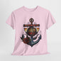 Nautical Anchor Globe Art T-Shirt, Vintage Nautical Anchor Graphic Tee, Tattoo Style Anchor and Rose Tee.