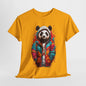 Cool Panda in Colorful Jacket T-Shirt, Trendy Panda Urban Style T-Shirt, Street wear Panda in Vibrant Hoodie Tee.