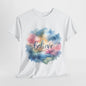 Believe Watercolor Inspiration Tee - Pastel Dream T-Shirt, Dreamy Watercolor 'Believe' T-Shirt - Inspirational Art Tee, Pastel Believe Shirt