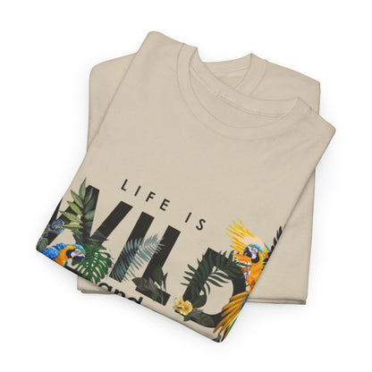 Life is Wild and Free: Tropical Parrot Tee,Jungle Vibes Parrot Paradise T-Shirt,Squawk Like No One's Watching Parrot T-Shirt