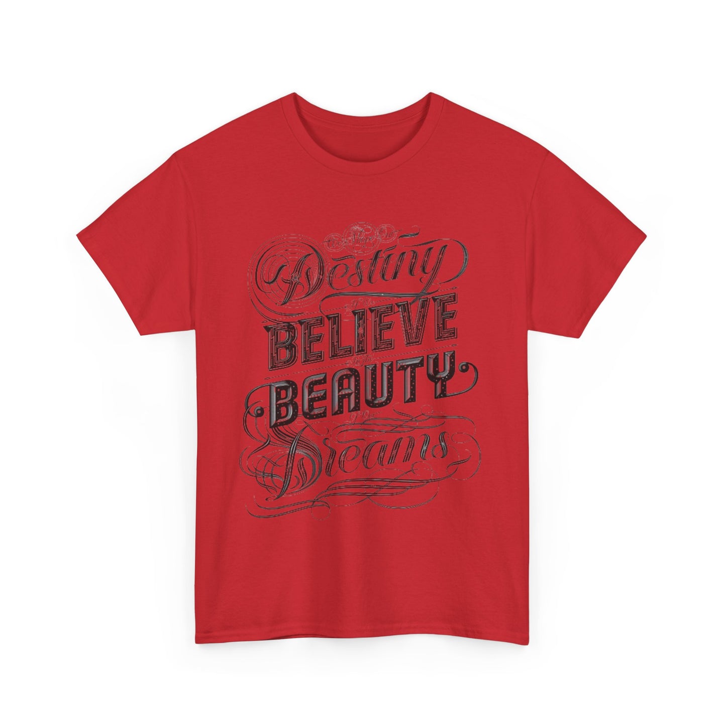 Inspire Your Destiny: Elegant Dreamer T-Shirt Believe in Dreams Motivational Pink Tee Dream Big Stylish Destiny Quote Shirt.