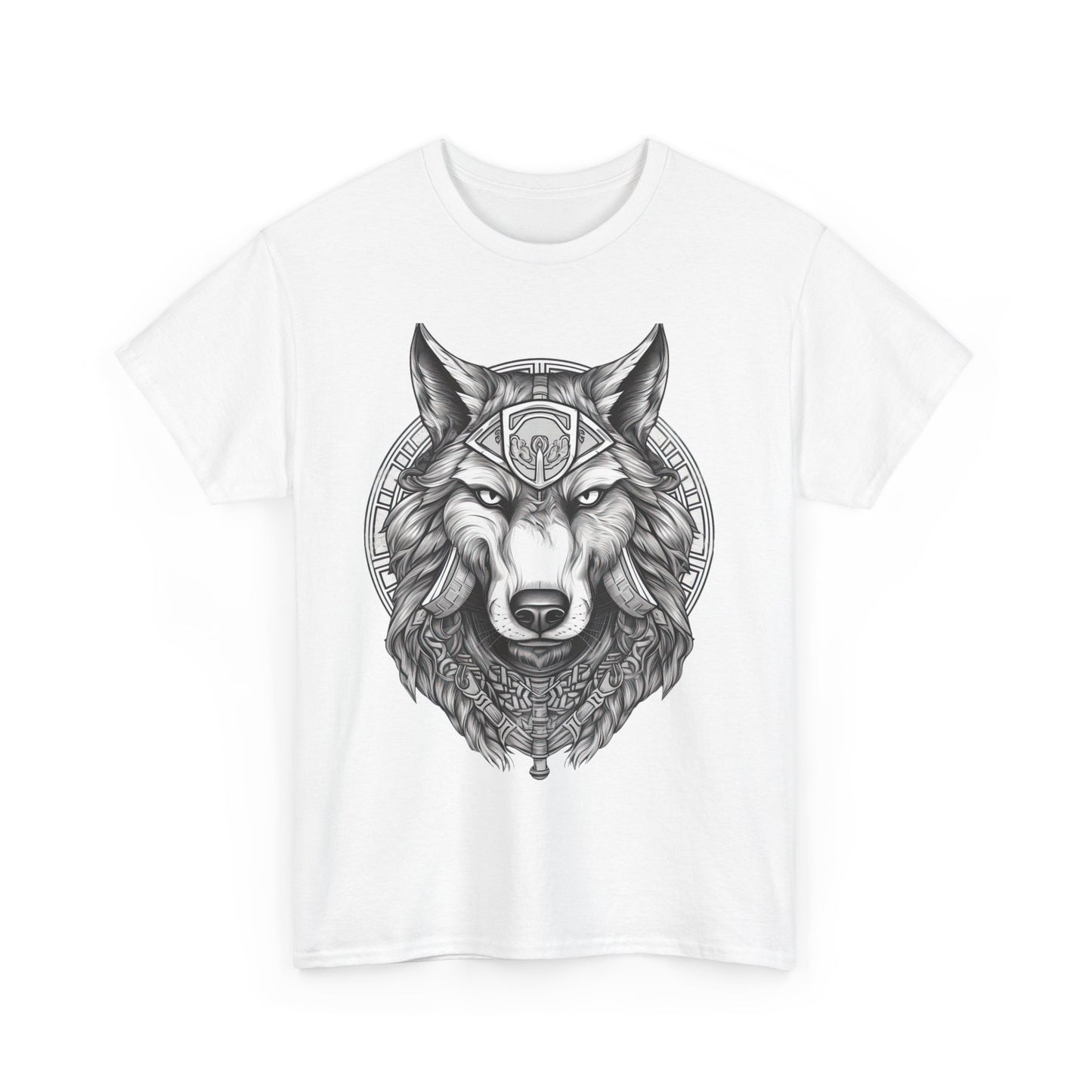 Galaxy Wolf: Howling at the Moon T-Shirt, Space Howler. Wolf in the Cosmos T-Shirt. Lone Wolf of the Stars Galactic Howl T-Shirt