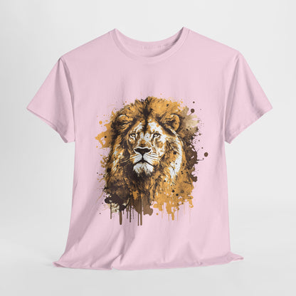 Majestic Lion: Unisex Heavy Cotton Tee,Wild and Free Lion Unisex Cotton Tee,Fierce and Fearless Lion Unisex T-Shirt.