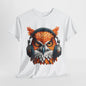 Cool DJ Owl Headphones Graphic Tee, Music Lover Owl with Headphones T-Shirt, Hipster Owl DJ Headphones Art Tee.